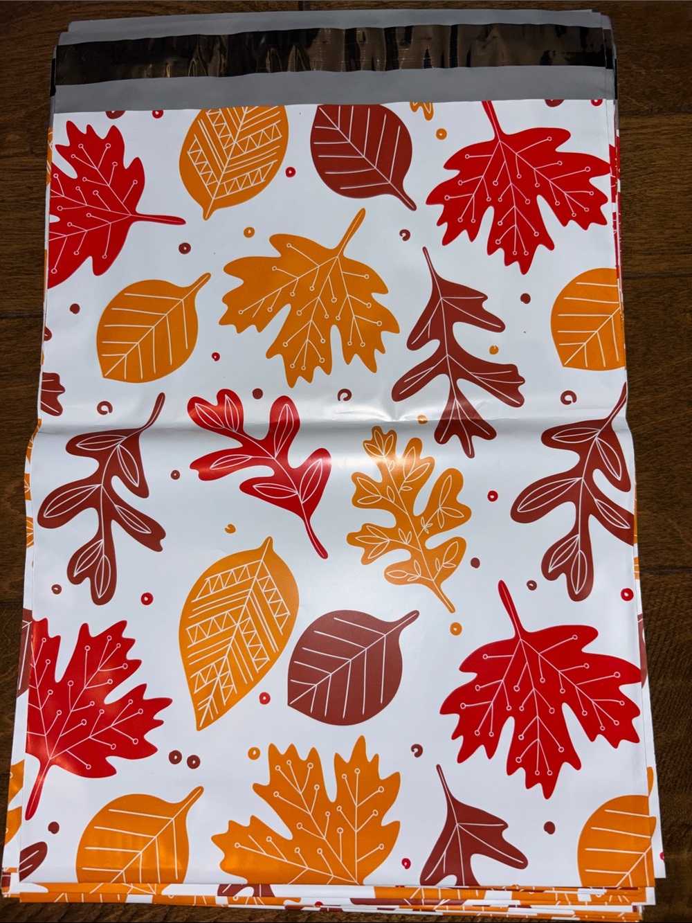 25 Fall Leaves 10x13 Poly mailers